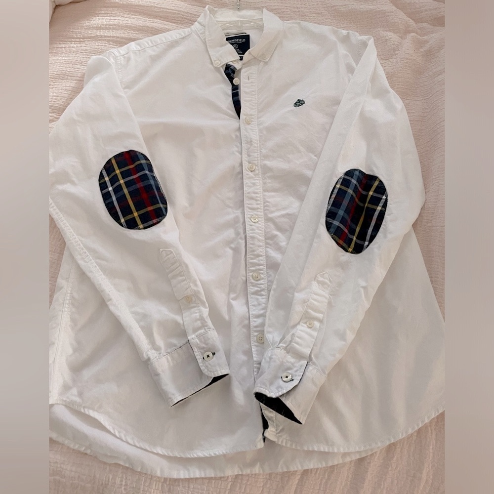 Springfield boys’ size XL (18-20) white cotton button-down shirt